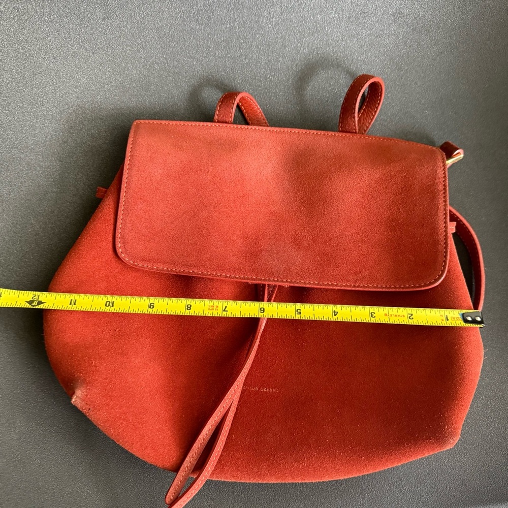 Mansur Gavriel Soft Suede Brick Brown Lady Bag Gold Hardware - Picture 4 of 16